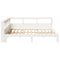 vidaXL Bookcase Bed without Mattress White 150x200 cm King Size Solid Wood Pine