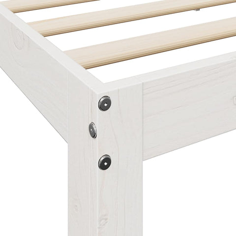 vidaXL Bookcase Bed without Mattress White 150x200 cm King Size Solid Wood Pine