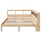 vidaXL Bookcase Bed without Mattress 140x200 cm Solid Wood Pine