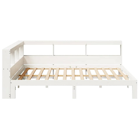 vidaXL Bookcase Bed without Mattress White 140x200 cm Solid Wood Pine
