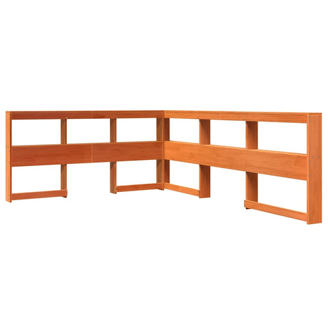 vidaXL Bookcase Bed without Mattress Wax Brown 140x200 cm Solid Wood Pine