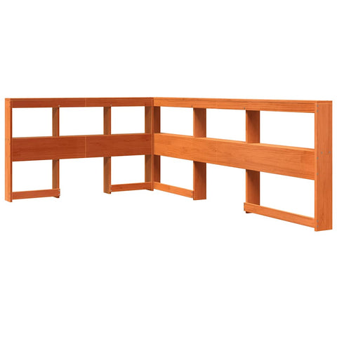 vidaXL Bookcase Bed without Mattress Wax Brown 120x200 cm Solid Wood Pine