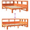 vidaXL Bookcase Bed without Mattress Wax Brown 120x200 cm Solid Wood Pine