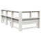 vidaXL Bookcase Bed without Mattress White 100x200 cm Solid Wood Pine