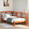 vidaXL Bookcase Bed without Mattress Wax Brown 100x200 cm Solid Wood Pine