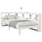 vidaXL Bookcase Bed without Mattress White 90x200 cm Solid Wood Pine
