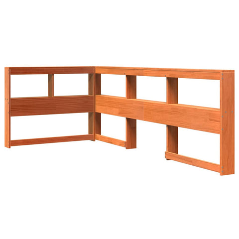 vidaXL Bookcase Bed without Mattress Wax Brown 90x200 cm Solid Wood Pine
