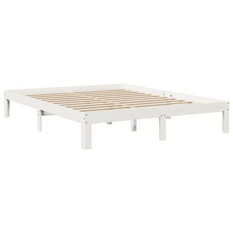 vidaXL Bookcase Bed without Mattress White 140x190 cm Solid Wood Pine