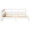 vidaXL Bookcase Bed without Mattress White 140x190 cm Solid Wood Pine