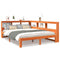 vidaXL Bookcase Bed without Mattress Wax Brown 140x190 cm Solid Wood Pine