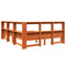 vidaXL Bookcase Bed without Mattress Wax Brown 140x190 cm Solid Wood Pine