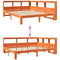 vidaXL Bookcase Bed without Mattress Wax Brown 140x190 cm Solid Wood Pine