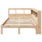 vidaXL Bookcase Bed without Mattress 135x190 cm Double Solid Wood Pine