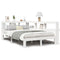 vidaXL Bookcase Bed without Mattress White 135x190 cm Double Solid Wood Pine