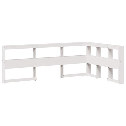 vidaXL Bookcase Bed without Mattress White 135x190 cm Double Solid Wood Pine