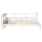 vidaXL Bookcase Bed without Mattress White 135x190 cm Double Solid Wood Pine