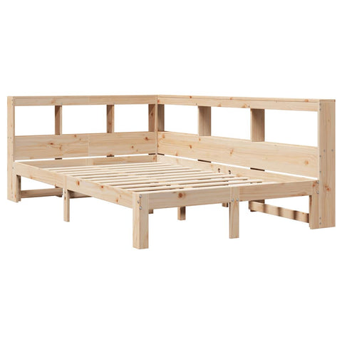 vidaXL Bookcase Bed without Mattress 120x190 cm Small Double Solid Wood Pine