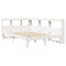 vidaXL Bookcase Bed without Mattress White 120x190 cm Small Double Solid Wood Pine