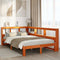 vidaXL Bookcase Bed without Mattress Wax Brown 120x190 cm Solid Wood Pine