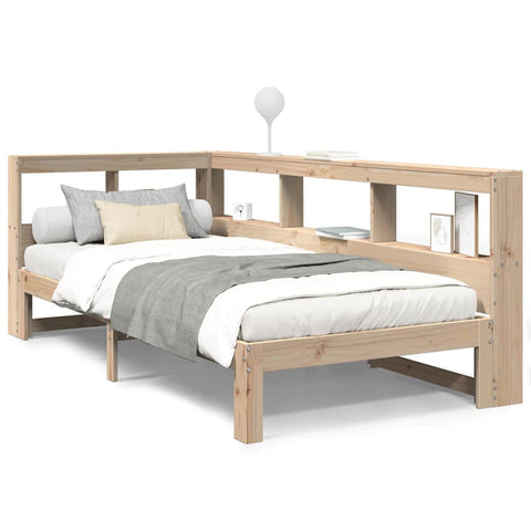 vidaXL Bookcase Bed without Mattress 90x190 cm Single Solid Wood Pine