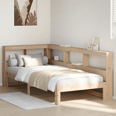 vidaXL Bookcase Bed without Mattress 90x190 cm Single Solid Wood Pine