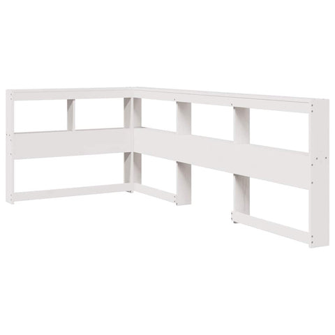 vidaXL Bookcase Bed without Mattress White 90x190 cm Single Solid Wood Pine