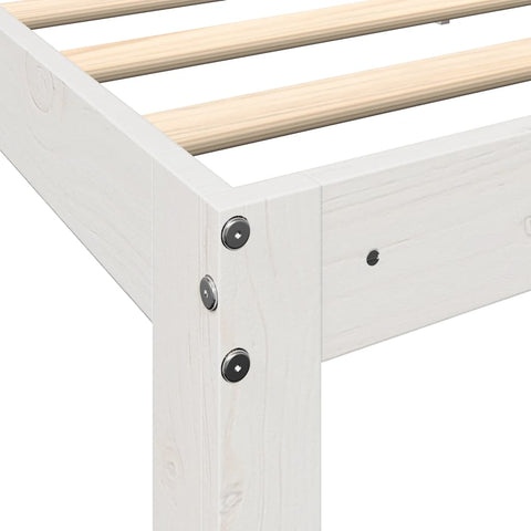 vidaXL Bookcase Bed without Mattress White 90x190 cm Single Solid Wood Pine