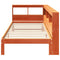 vidaXL Bookcase Bed without Mattress Wax Brown 90x190 cm Solid Wood Pine