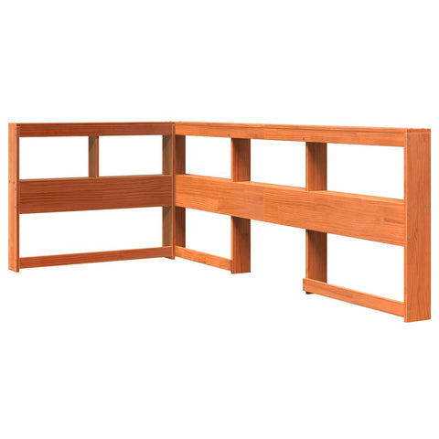 vidaXL Bookcase Bed without Mattress Wax Brown 90x190 cm Solid Wood Pine