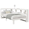 vidaXL Bookcase Bed without Mattress White 75x190 cm Small Single Solid Wood Pine