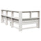 vidaXL Bookcase Bed without Mattress White 75x190 cm Small Single Solid Wood Pine