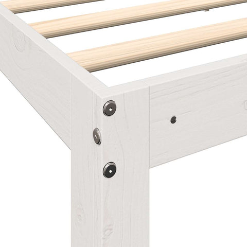 vidaXL Bookcase Bed without Mattress White 75x190 cm Small Single Solid Wood Pine