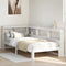 vidaXL Bookcase Bed without Mattress White 75x190 cm Small Single Solid Wood Pine
