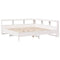 vidaXL Bookcase Bed without Mattress White 200x200 cm Solid Wood Pine