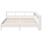 vidaXL Bookcase Bed without Mattress White 200x200 cm Solid Wood Pine