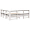 vidaXL Bookcase Bed without Mattress White 200x200 cm Solid Wood Pine