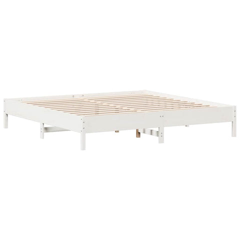 vidaXL Bookcase Bed without Mattress White 180x200 cm Solid Wood Pine