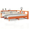 vidaXL Bookcase Bed without Mattress Wax Brown 180x200 cm Solid Wood Pine