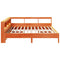vidaXL Bookcase Bed without Mattress Wax Brown 180x200 cm Solid Wood Pine