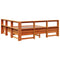 vidaXL Bookcase Bed without Mattress Wax Brown 180x200 cm Solid Wood Pine