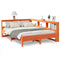 vidaXL Bookcase Bed without Mattress Wax Brown 160x200 cm Solid Wood Pine