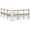 vidaXL Bookcase Bed without Mattress White 150x200 cm King Size Solid Wood Pine