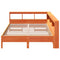 vidaXL Bookcase Bed without Mattress Wax Brown 150x200 cm King Size Solid Wood Pine