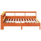 vidaXL Bookcase Bed without Mattress Wax Brown 150x200 cm King Size Solid Wood Pine