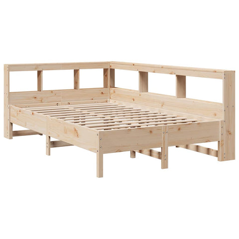 vidaXL Bookcase Bed without Mattress 140x200 cm Solid Wood Pine