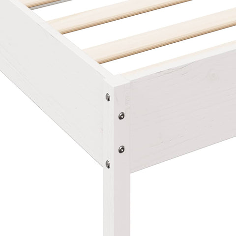 vidaXL Bookcase Bed without Mattress White 140x200 cm Solid Wood Pine