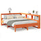 vidaXL Bookcase Bed without Mattress Wax Brown 140x200 cm Solid Wood Pine