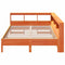 vidaXL Bookcase Bed without Mattress Wax Brown 140x200 cm Solid Wood Pine