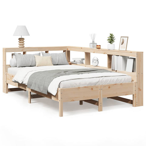 vidaXL Bookcase Bed without Mattress 120x200 cm Solid Wood Pine