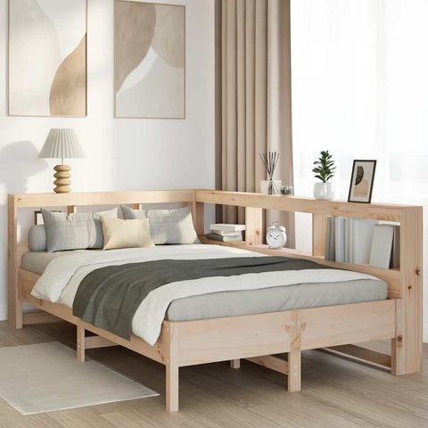 vidaXL Bookcase Bed without Mattress 120x200 cm Solid Wood Pine